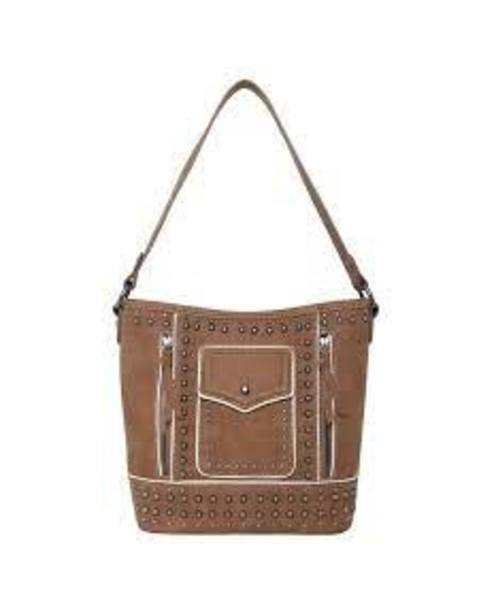 Montana West* MW Studded Collection Concealed Carry Tote - Brown - MW1013G-8317 BR