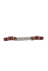 DOUBLE CURB CHAIN HARNESS LEATHER - CHESTNUT - 172428-54