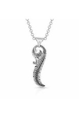 Montana Silversmith Necklace Intwined Feathered -Silver-Blk - NC4837 - Montana Silversmiths