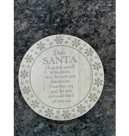 Wooden Santa Treat Plate XMNO672  PO/25893