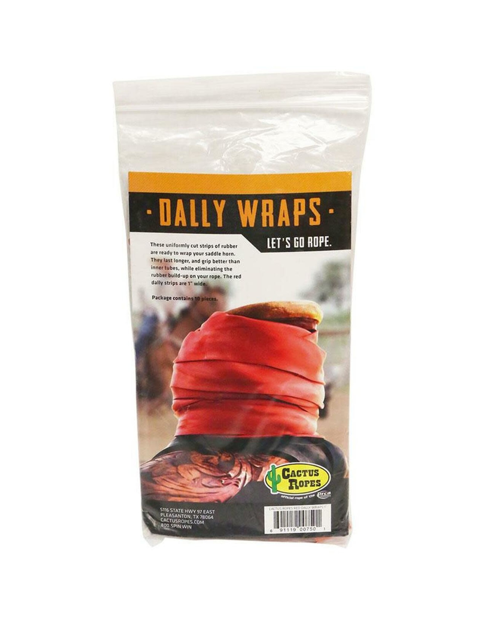 Cactus Ropes Dally Wrap 1" - RED - 10pk - CR-DALLYRED