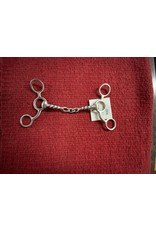 Stainless Steel Brushed Twist Chain Short Shank Gag Bit 5 1/8" - 255444