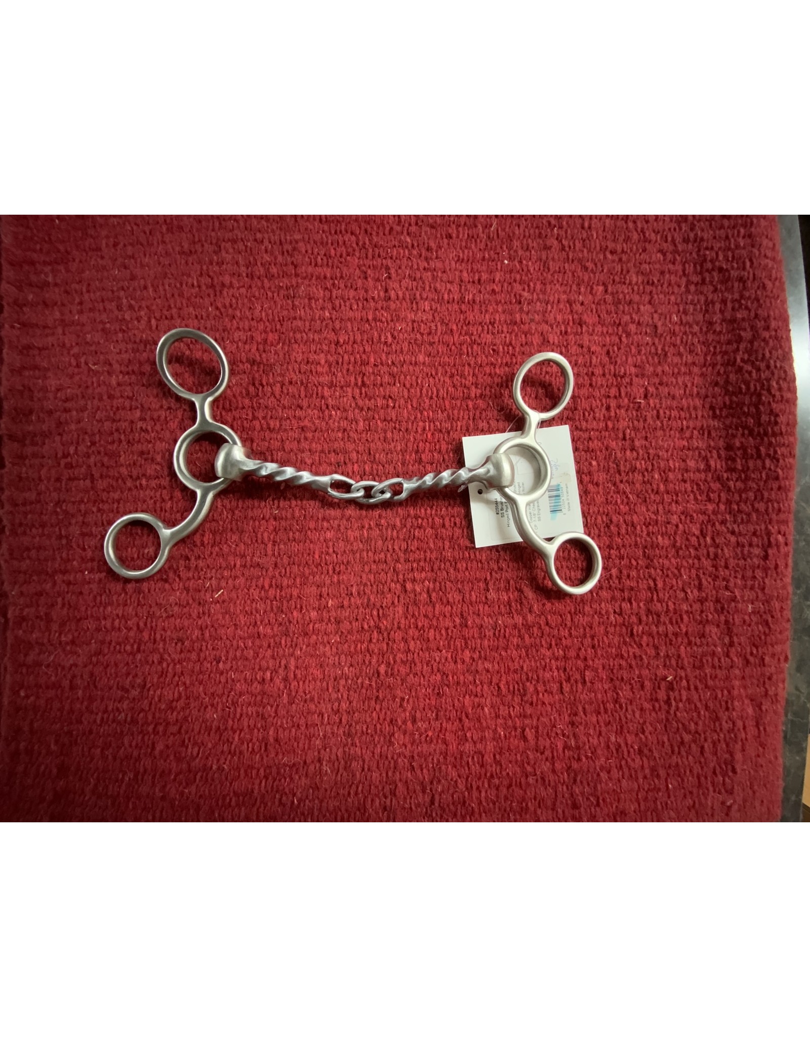 Stainless Steel Brushed Twist Chain Short Shank Gag Bit 5 1/8" - 255444
