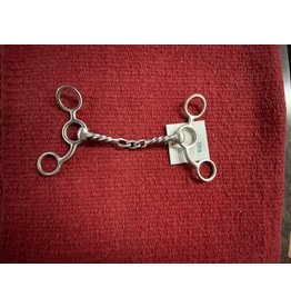 Stainless Steel Brushed Twist Chain Short Shank Gag Bit 5 1/8" - 255444