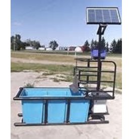 Promold Stationary Solar Unit SIN 0139 8' Pasture Water Trough System - 24 v c/w 300 watt Solar Panel, Armada MPPT Charge Controller w/controller box, Float Switch, Safety Panel, 4-6 v deep cycle batteries w/battery boxes, PM40 Pump w/100 of hose and wire.