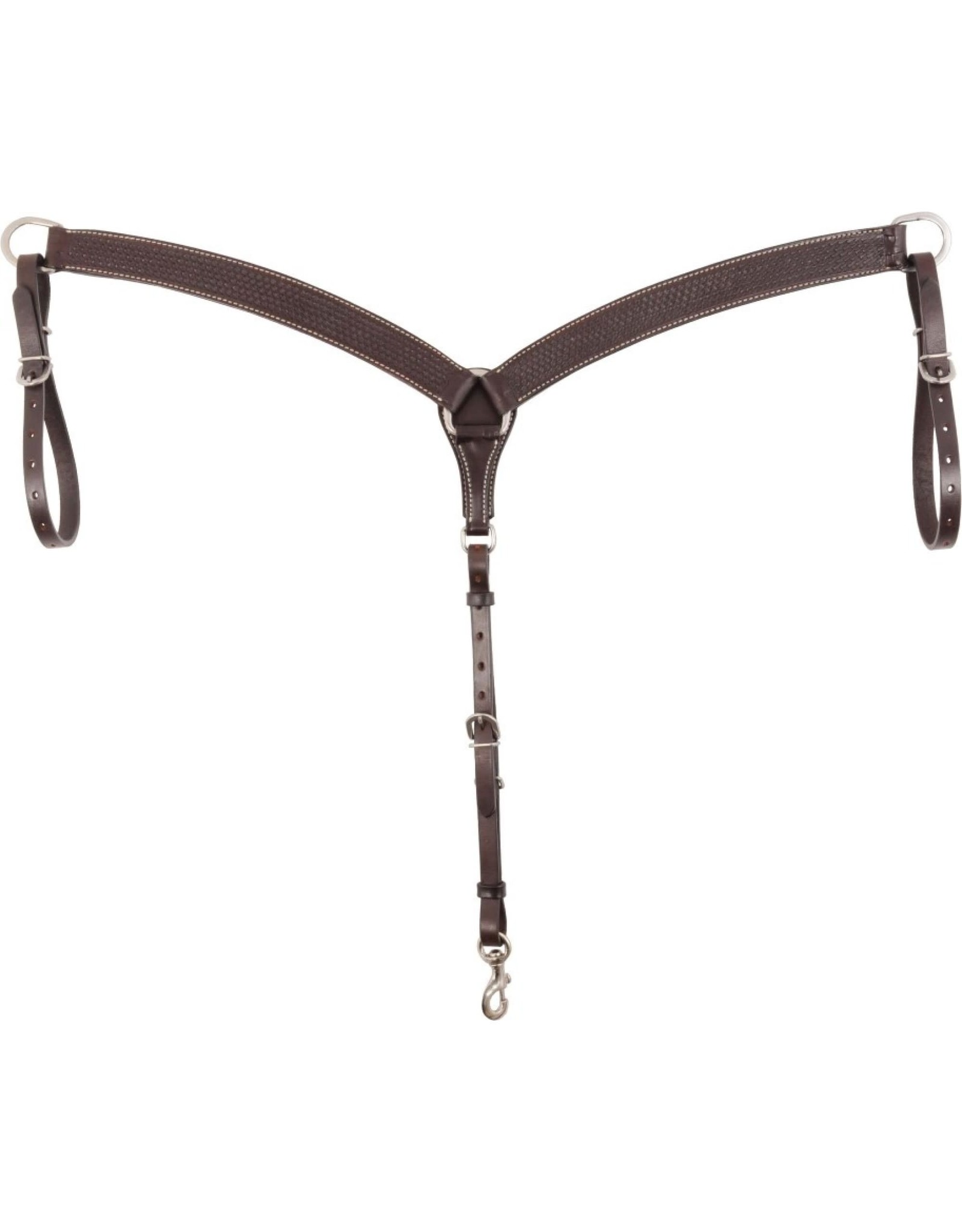 Country Legend Breast Collar With Basket Tooling -  Dark Brown - 224009-71