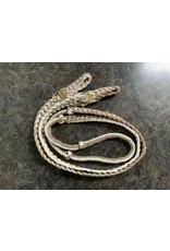 Braided Poly Knotted Roping Reins - Cream/Tan -212102-11