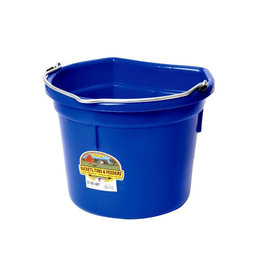 Pail 22qt Plastic Flat Back Bucket -Blue - 115-540