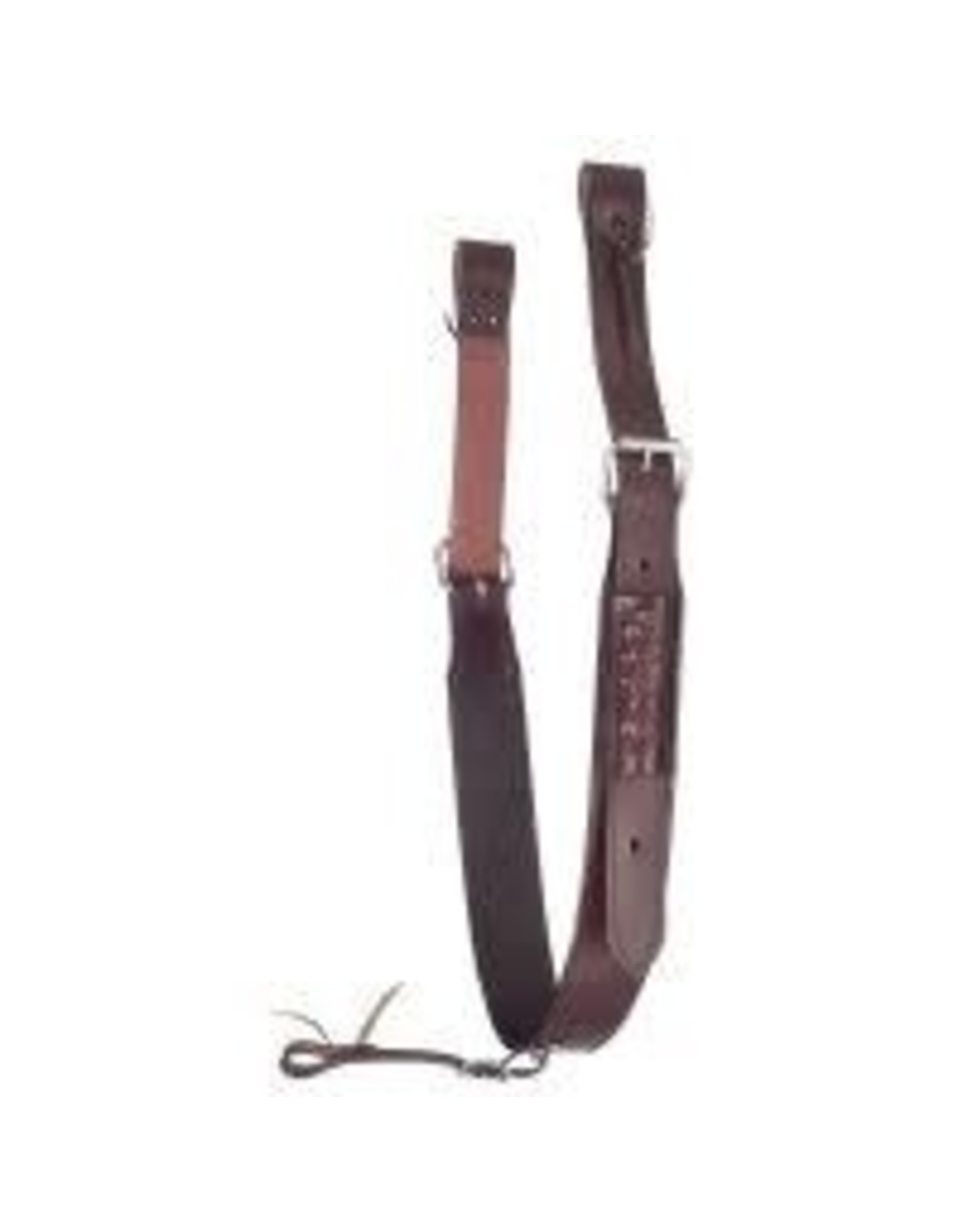 BB* Flank Cinch - Single Ply, 2 1/2" wide body center with 1 3/4" billets. Made of smooth leather with tooled accent on keepers and plated roller buckles. Complete with 5/8" connector strap.- Light Chestnut- 56-1572