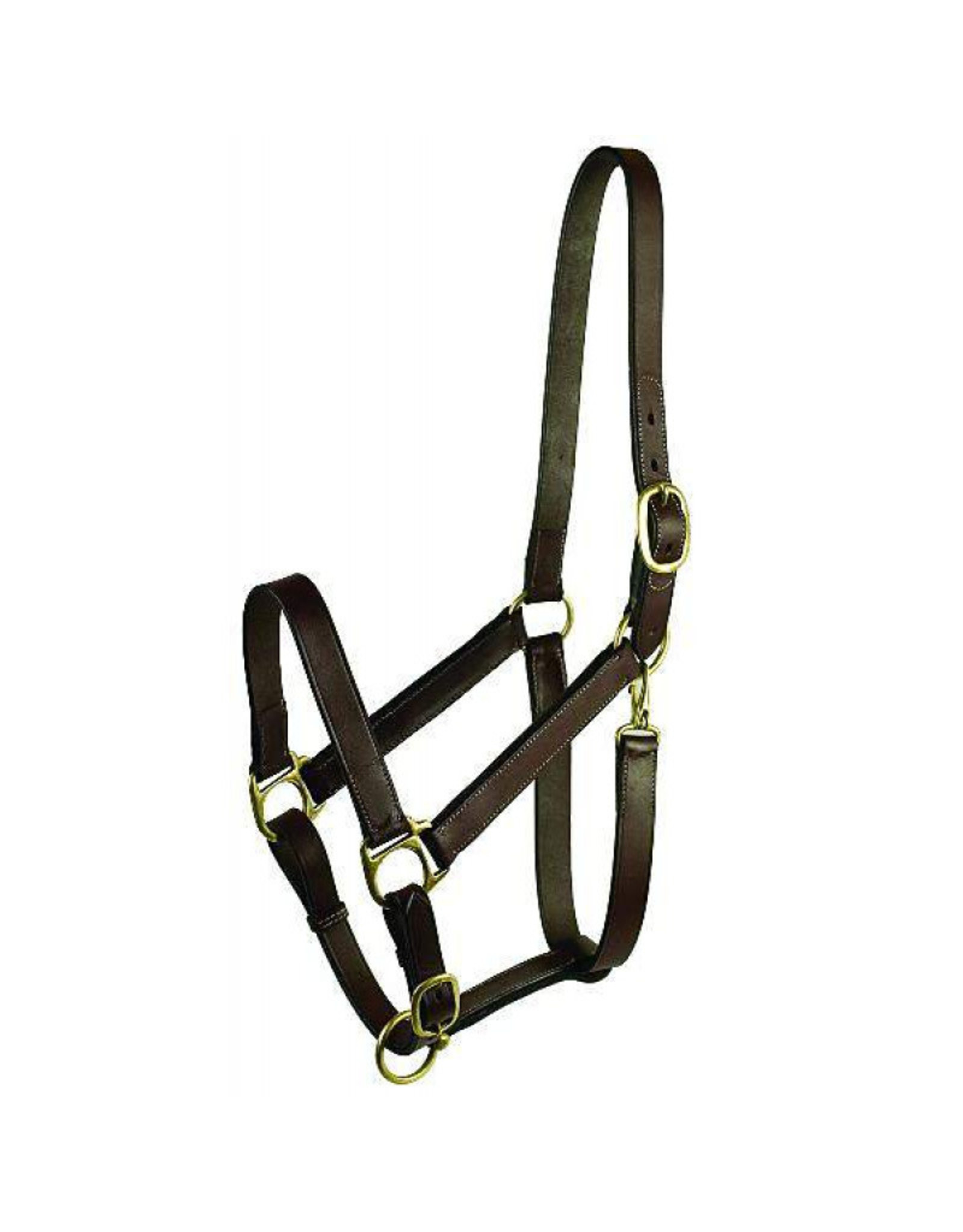 Leather Adj. Halter w/Snap  - YEARLING - GL203-S3Y
