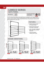 2W Livestock Equipment 10' - Lemsco Gate Panel  - 5 Rail w/ 4' x 7' Gate -Chain Latch  - 3077
