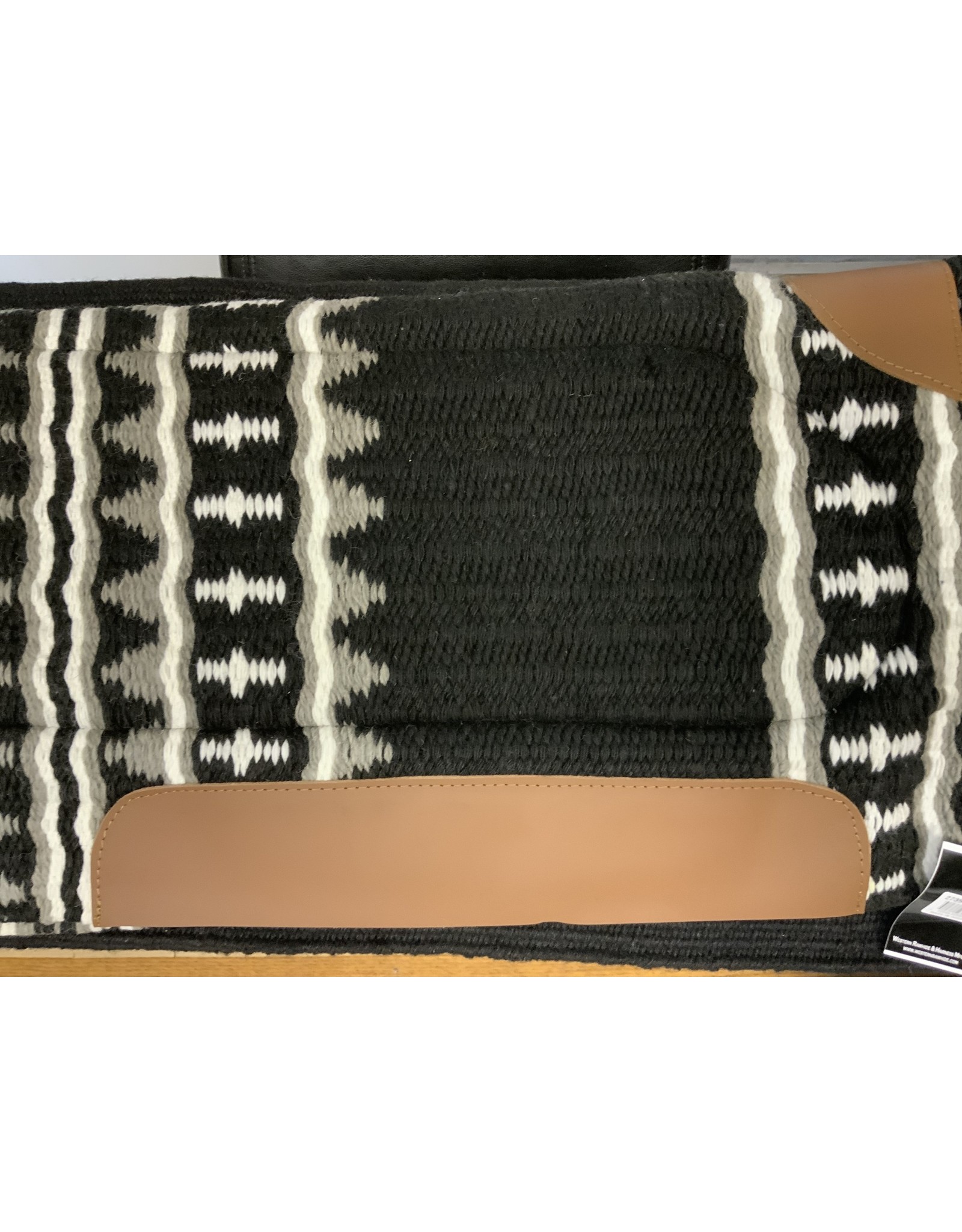 Country Legend New Zealand Wool Saddle Pad 3/4" Acrylic Felt Lining 32" X 32" - Black/Grey/White 273949-27