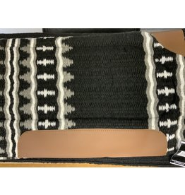Country Legend New Zealand Wool Saddle Pad 3/4" Acrylic Felt Lining 32" X 32" - Black/Grey/White 273949-27