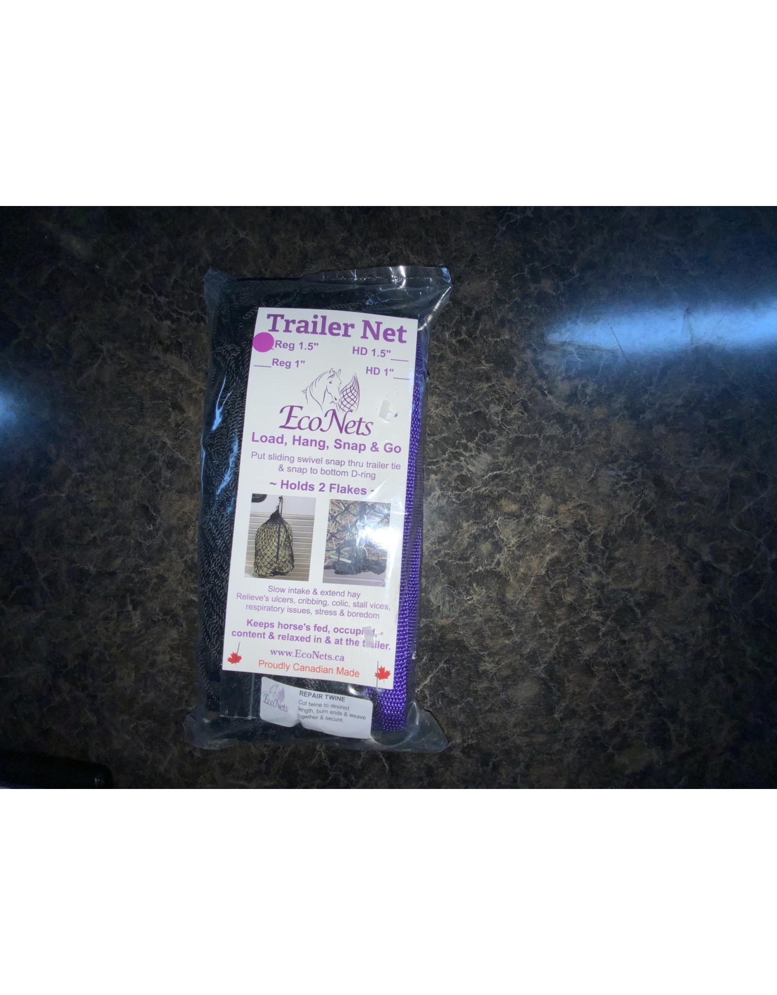 Eco Nets Trailer Hay Net - 1.5" Reg - Purple - Eco Nets