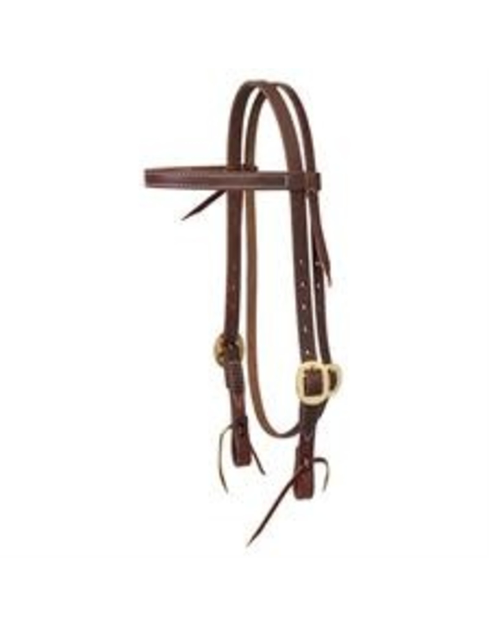 Working Tack Economy Browband Headstall, 3/4", Solid Brass  - 10-0513