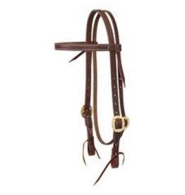 HEAD* Working Tack Economy Browband Headstall, 3/4", Solid Brass  - 10-0513