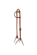 Western Rawhide Signature One Ear Headstall with Ties, 5/8" - Chestnut - 202011-54