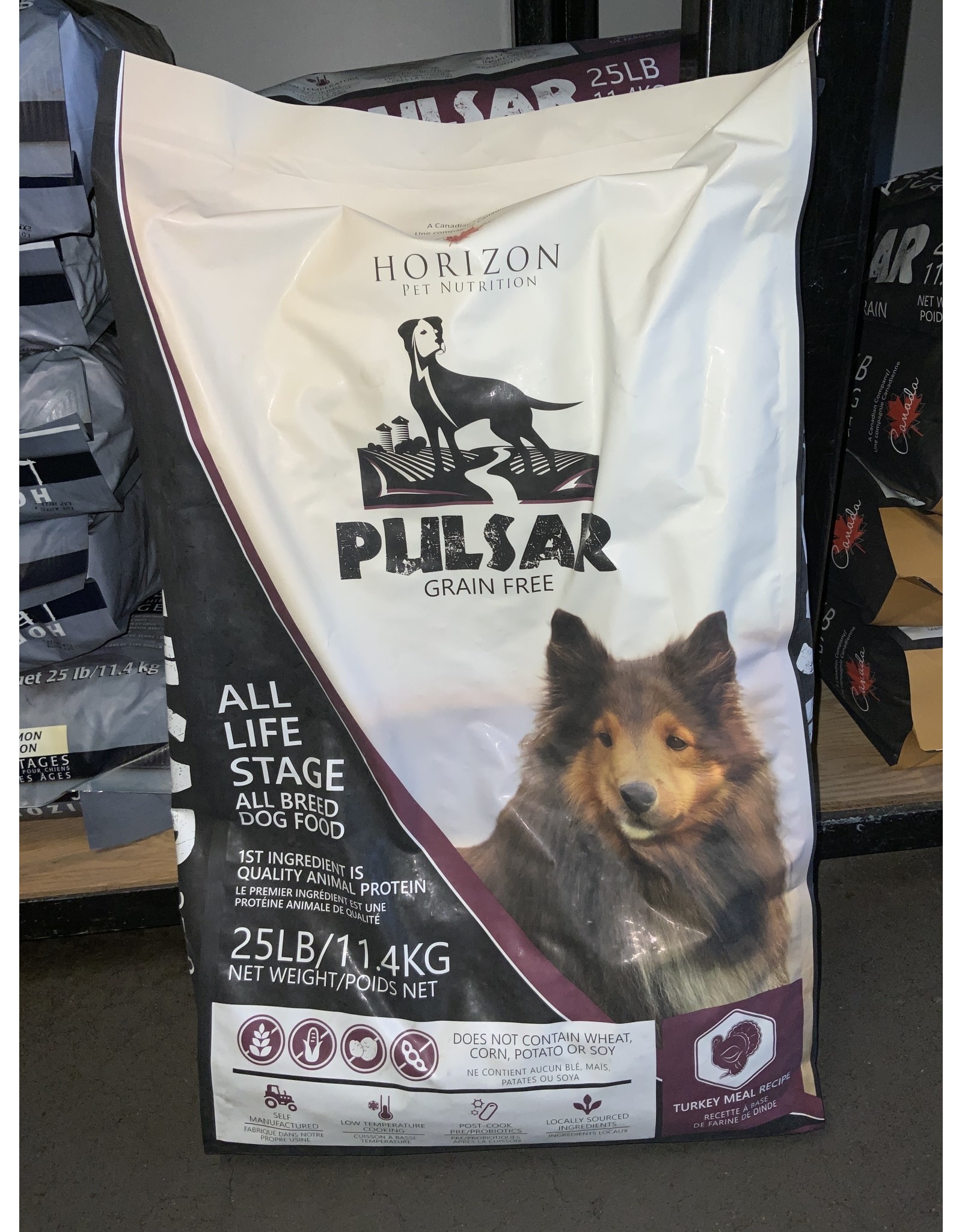 HORIZON PULSAR* Dog Food 40bpy Grain Free -Turkey - 25lb (Pink Bag) All Life Stages 11.4kg 25/lb *AAAA**4pp  4900180  (C-CAN)