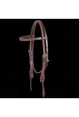 Browband Headstall Chocolate Roughout - HB86SNT - Pony