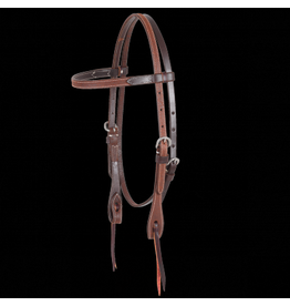 Browband Headstall Chocolate Roughout - HB86SNT