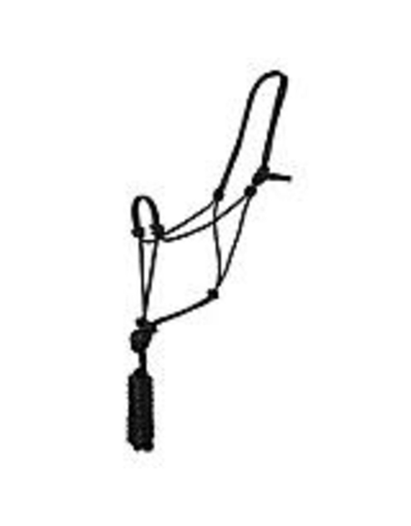 Yearling Rope Halter w/lead Blk/White 292989-32