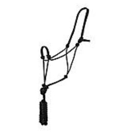 Yearling Rope Halter w/lead Blk/White 292989-32