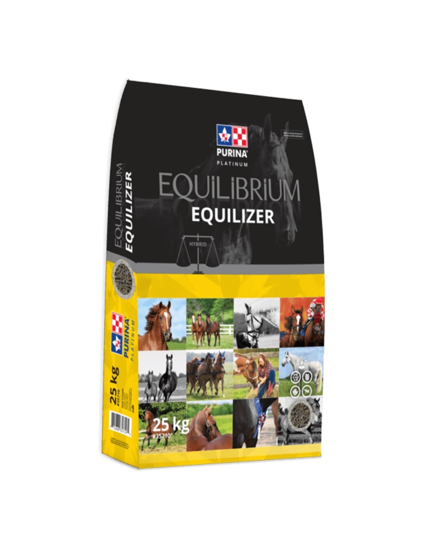Purina PURINA EQUILIBRIUM EQUILIZER 25 Kg - CP35710  -  Supplement/Ration Balancer - NCS 10%  - CP 12%, Fat 4%, Fiber 15% - Equilizer is formulated for inactive adult and performance horses, including pony and miniature horses. Suitable for a low NSC diet.