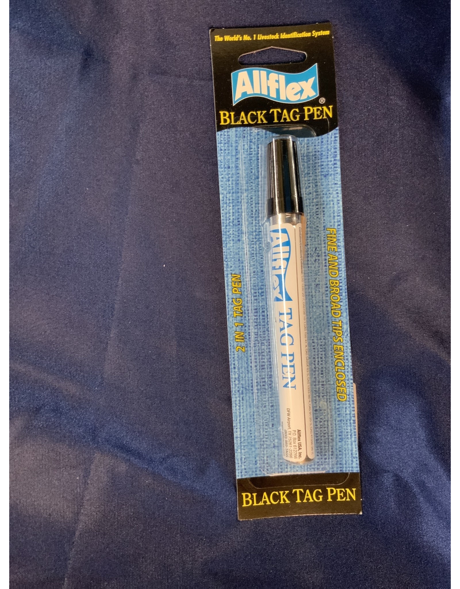 AF Fine/Broad Tag Pen Black -044-000