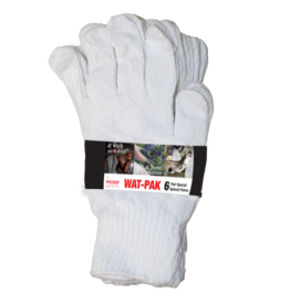 Watson Gloves Gloves*Watpak 6pk White Knight - 603 - L