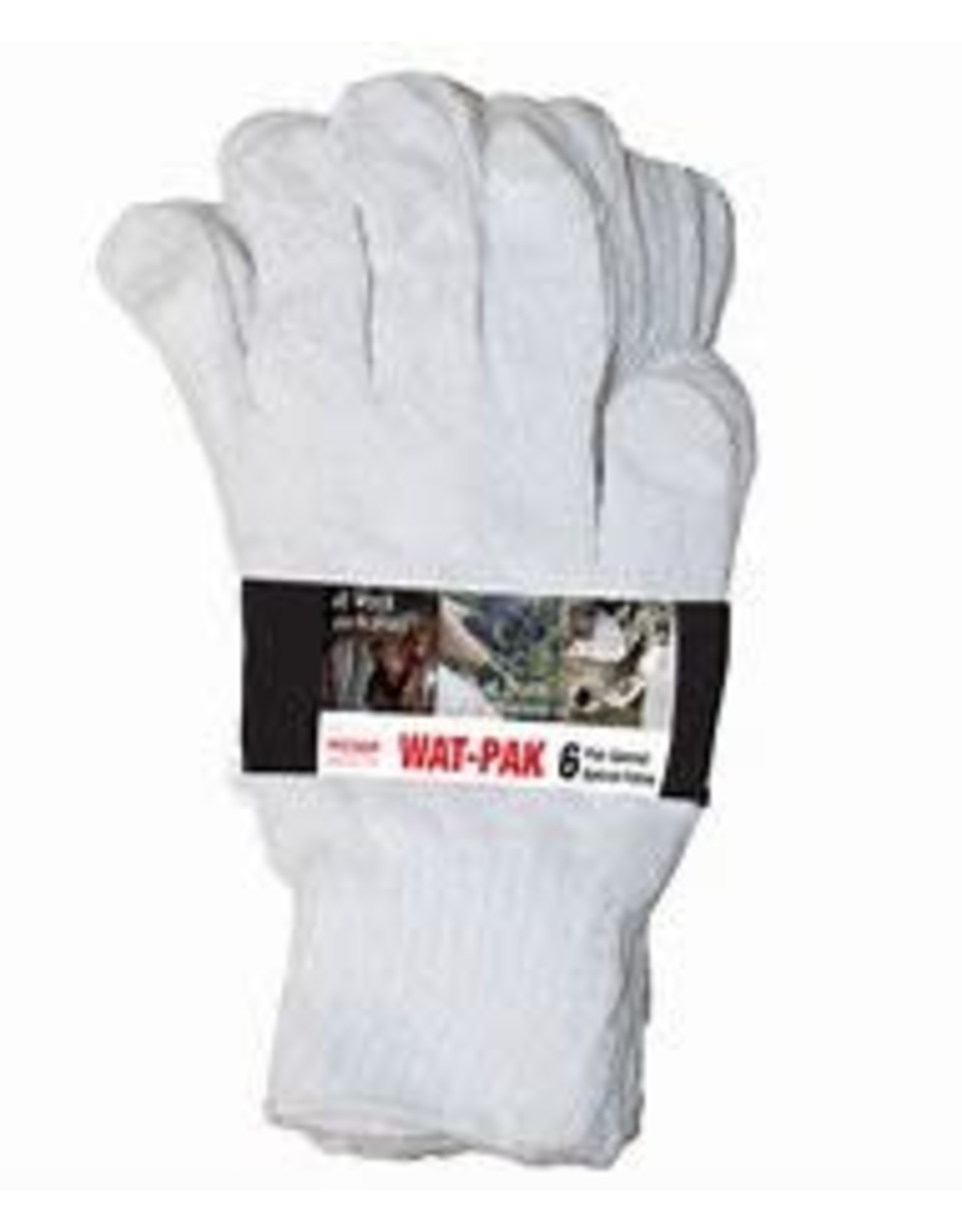 Watson Gloves Gloves*Watpak 6pk White Knight- 603 - M