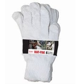 Watson Gloves Gloves*Watpak 6pk White Knight- 603 - M