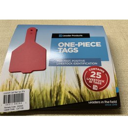 Leader TAG* LEADER 1 PC CALF TAGS 25's- Red CAT10B 61.00 (w) x 100.00 (h) x 21.05 (d) mm
