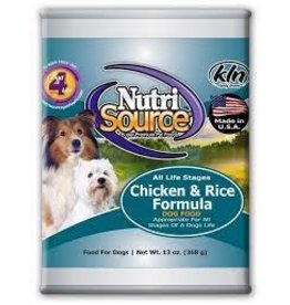 Nutri Source NUTRI SOURCE - Chicken & Rice Canned Dog Food Pate -Single 13 oz- 92000-7 (Case price $33.47)