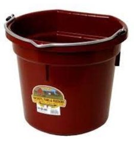 Pail 20qt/5gal Plastic Flat Back Bucket - Burgundy - 115-536