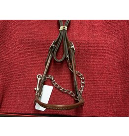 LEATHER SHOW HALTER - YEARLING - LT. BROWN - #084-010