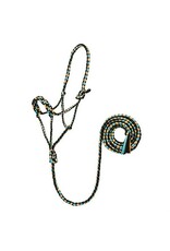 Weaver Braided Rope Halter with 10' Lead BK/SF/MT - 35-7820-428