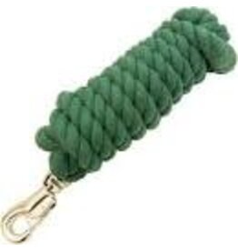 Cotton Rope Lead Shank 9/16" - 6' / Brass Bolt Snap -  Hunter Green - TP2509A-HG