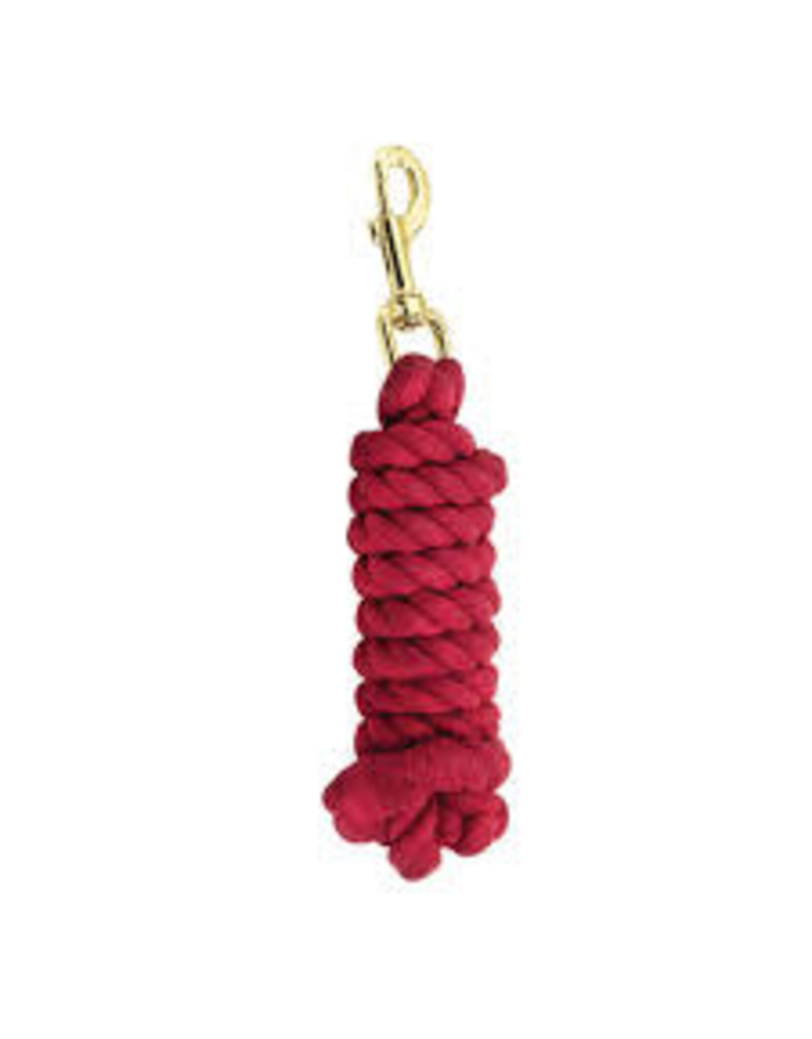 Cotton Rope Lead Shank 9/16" - 6' / Brass Bolt Snap -  Red - TP2509A-RE