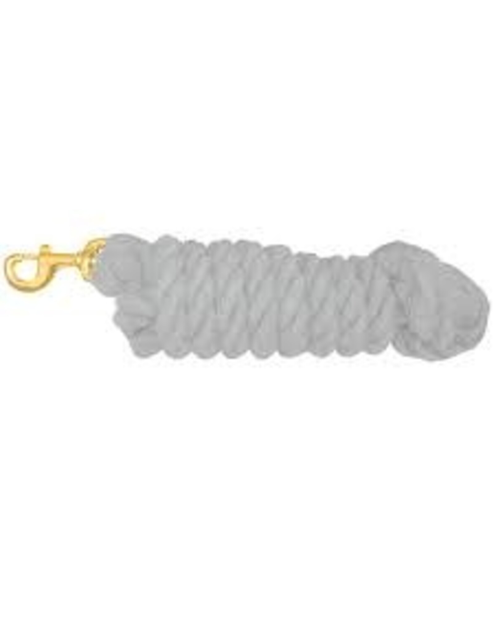 Cotton Rope Lead Shank 9/16" - 6' / Brass Bolt Snap -  White - TP2509A-WH