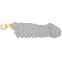 Cotton Rope Lead Shank 9/16" - 6' / Brass Bolt Snap -  White - TP2509A-WH