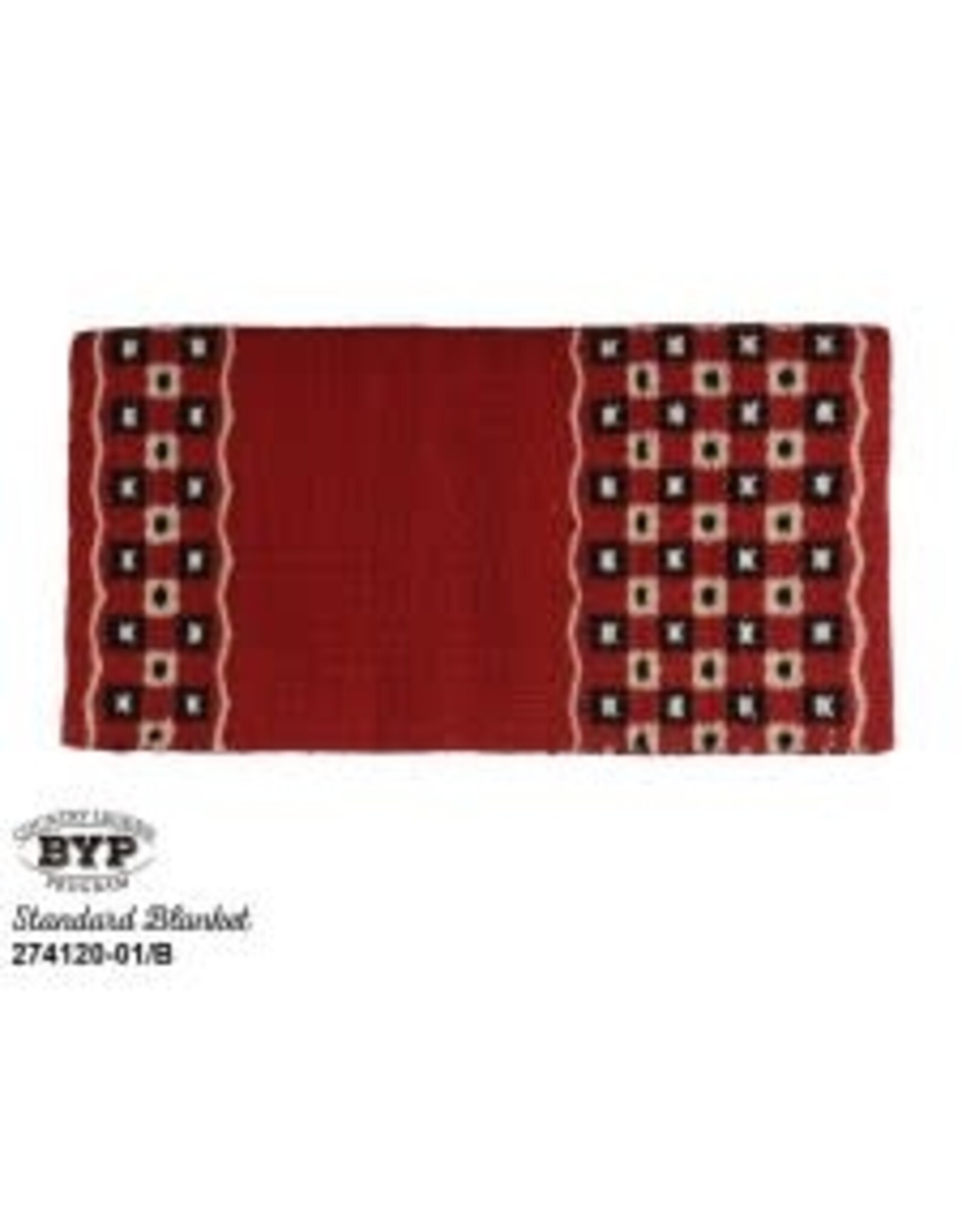 COUNTRY LEGEND JACK IN THE BOX SADDLE BLANKET - Red/White/Black  -  34" X 36" - 274120-01/B