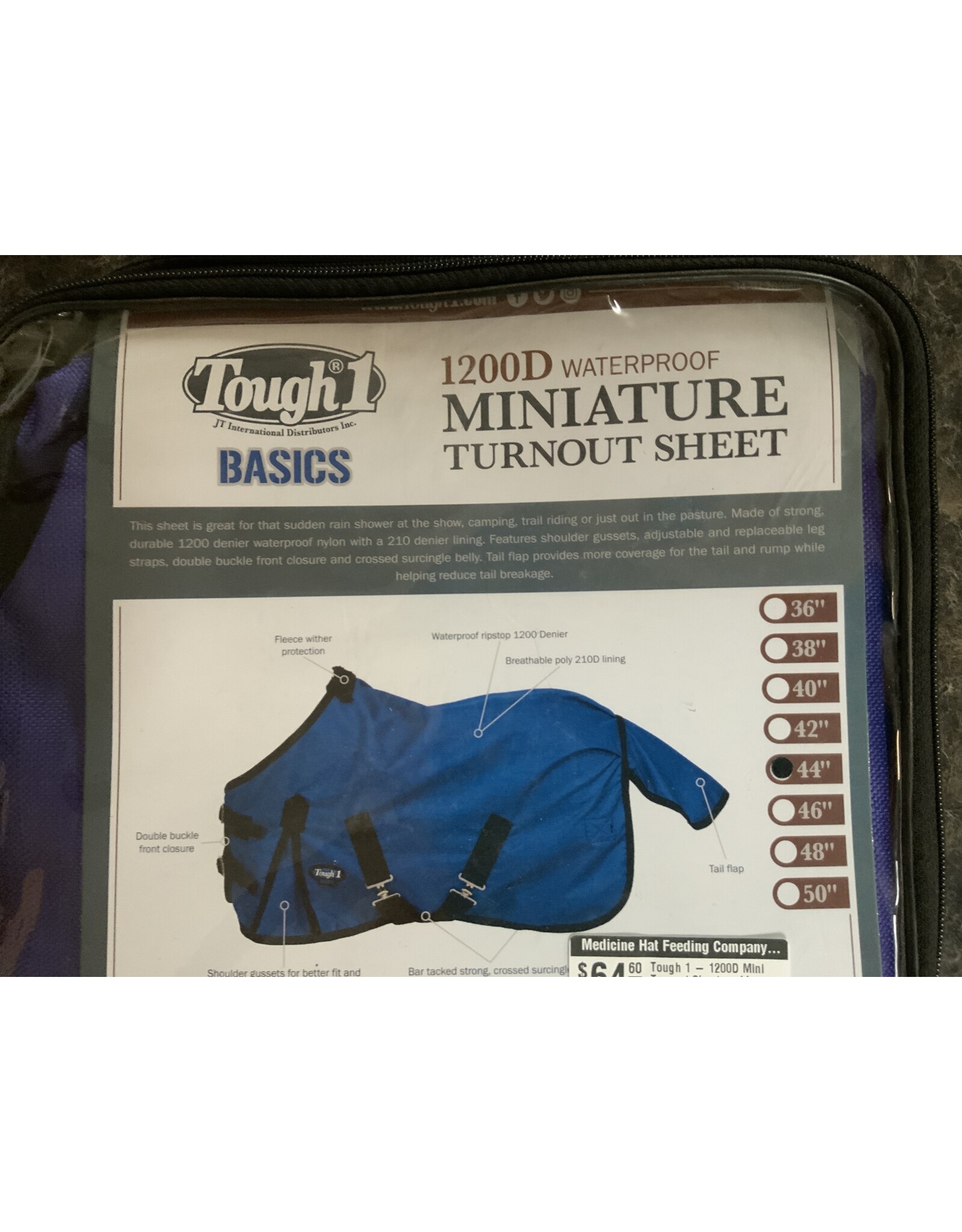 Tough 1 - 1200D Mini Turnout Sheet - 44 - Purp -TJT34-91200MN-10-44