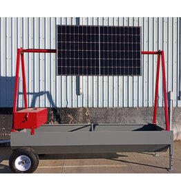 DC Solar Water Dragon - Portable Water Wagon - 12G Steel, Powder Coated, 375W Solar Panel, 24Volt MPPT Controller, Rule 24V Floating Pump, 50ft. 1/2" Hose - One In Stock