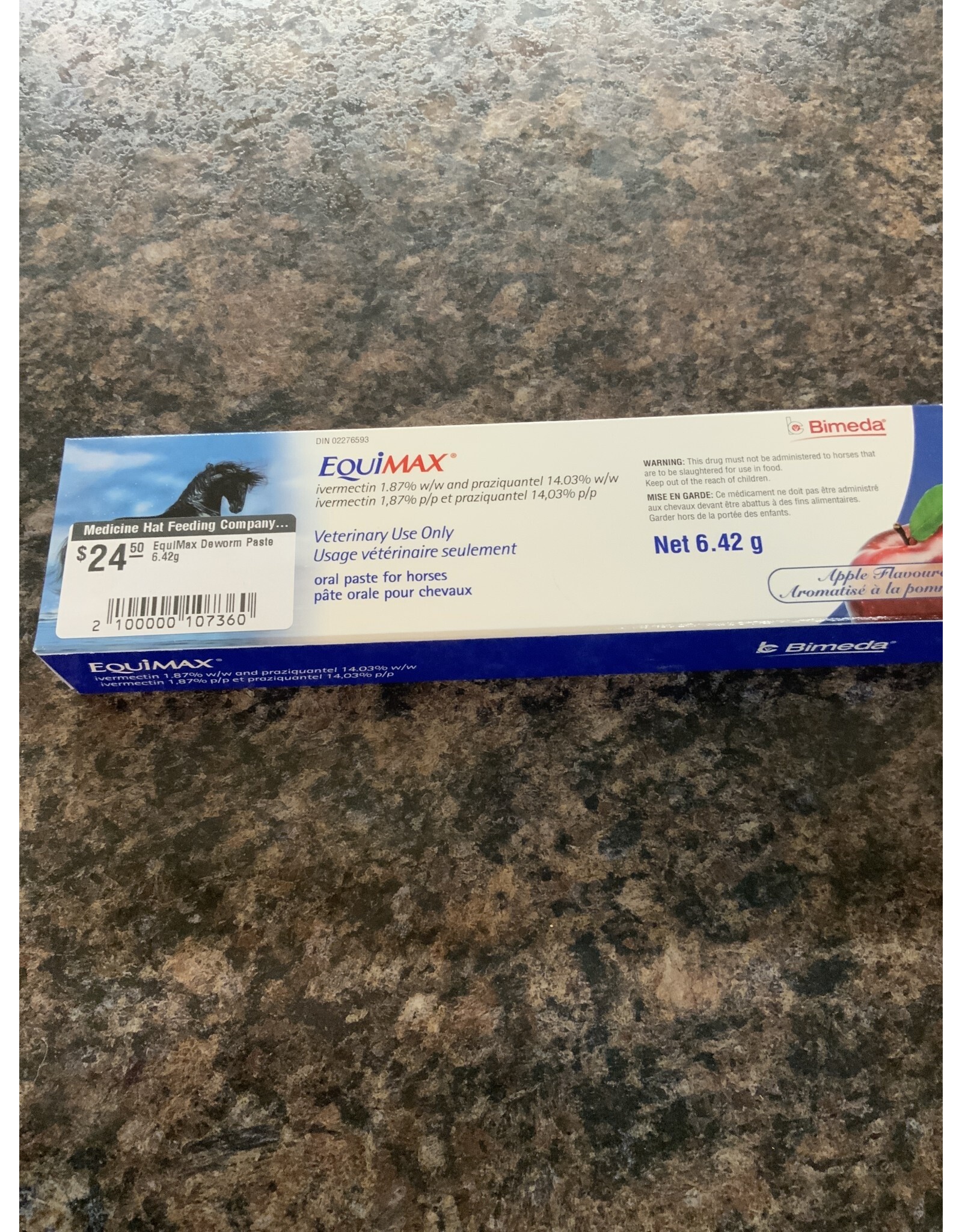 Equimax Ivermectin Deworm Paste 6.42g - 1.87% - Praziquantel 14.03%  -820628