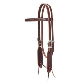 Synergy Hand-Tooled Mayan Headstall  Smooth and Groove Designer Hardware 3/4" - Brow Band - 10017-12-00-04