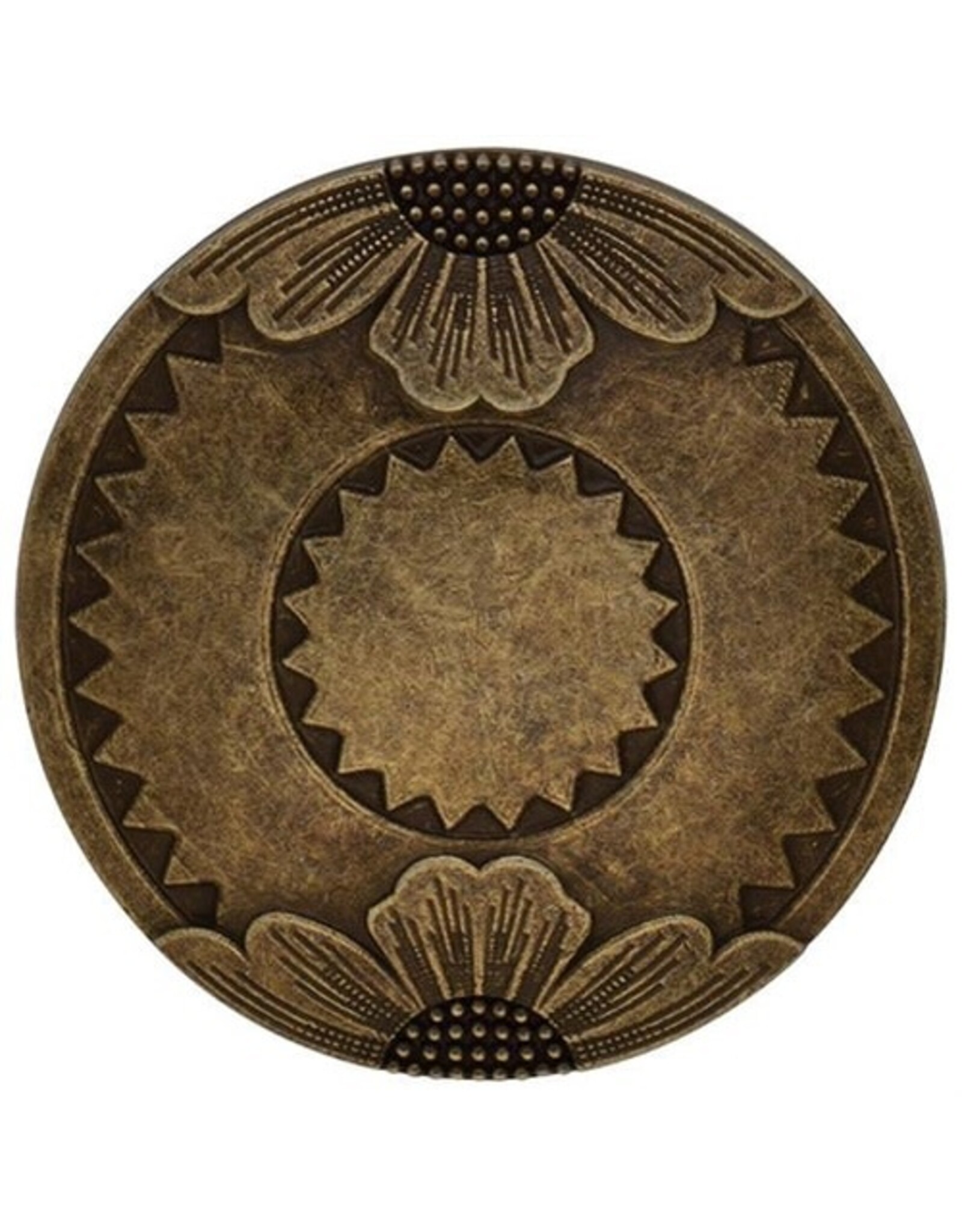 Jeremiah Watt Saltlick Flower Concho, 1-1/2"  Chicago Screw - 04282-AB-1 1/2