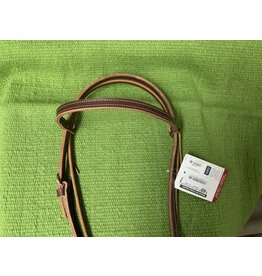 Deluxe Latigo Leather Browband Headstall  Brown - 10-0266