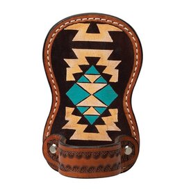 Weaver Leather Show Comb Holder - Turquoise Cross - 80-0998-615