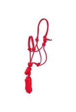 Mustang Pony/Miniature Economy Rope Halter w/Lead - Red  - 292815-01, 8097A