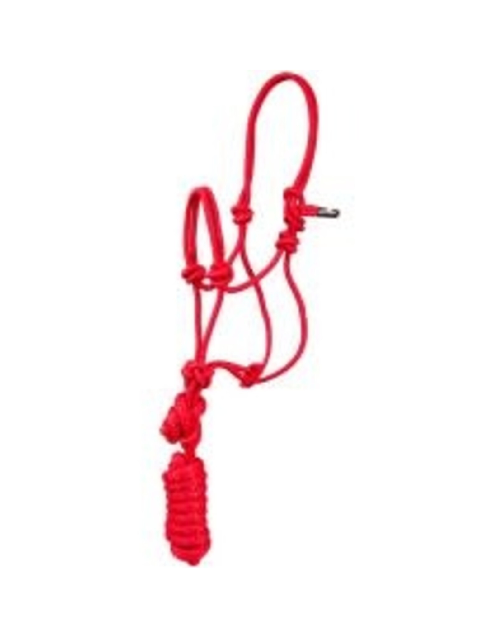 Mustang Pony/Miniature Economy Rope Halter w/Lead - Red  - 292815-01, 8097A